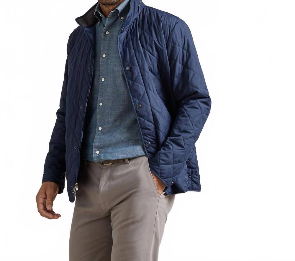 NEW PETER MILLAR suffolk coat in navy
